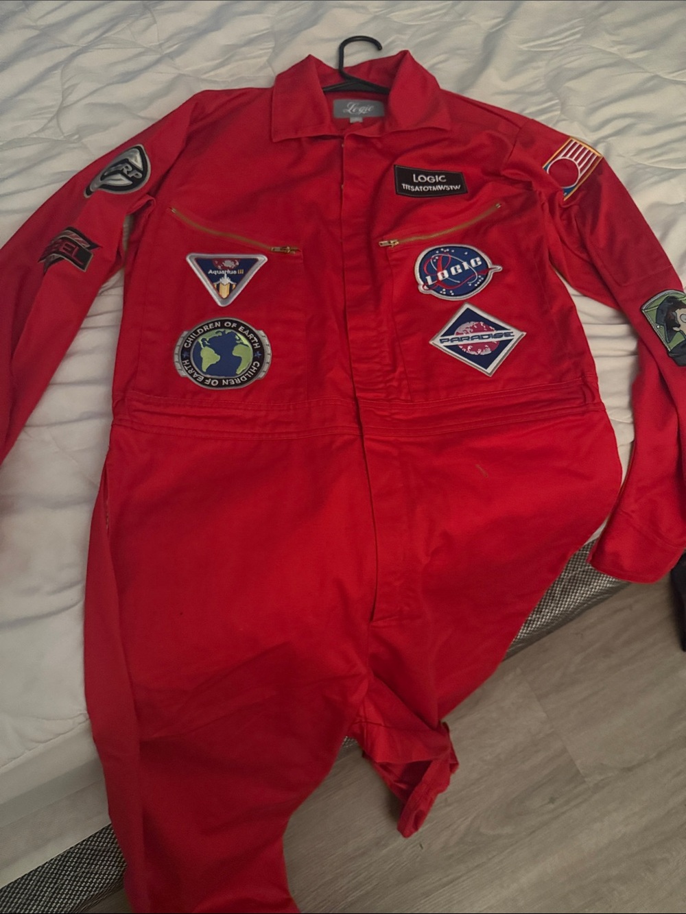 Logic Red Performance Flight Jacket with Mission Patches